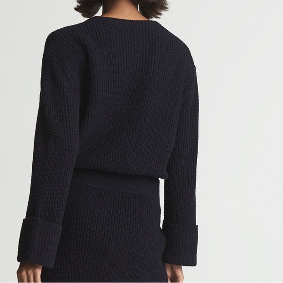 NEW $330 Reiss Jodie Knitted Cashmere Blend Mini Dress - Picture 3 of 4